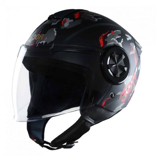nón roc r06 camo đỏ nhám