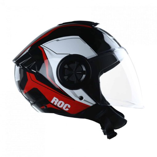nón roc r06 đen đỏ bóng