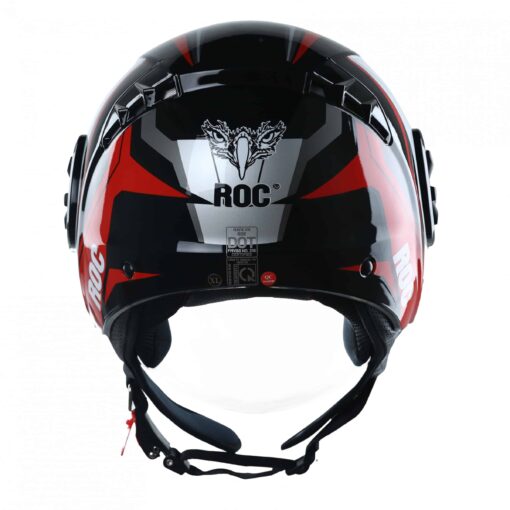 nón roc r06 đen đỏ bóng