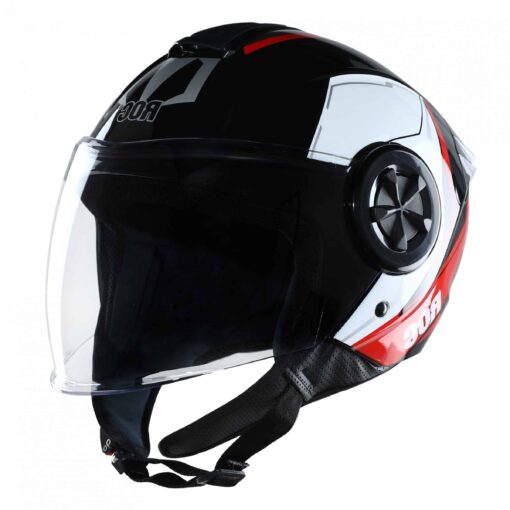 nón roc r06 đen đỏ bóng