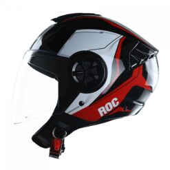nón roc r06 đen đỏ bóng
