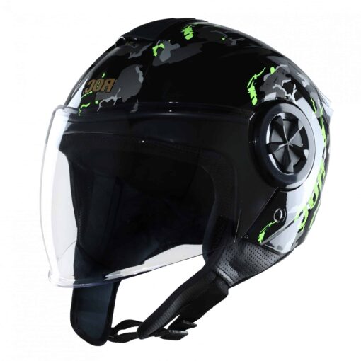 nón roc r06 camo xanh bóng