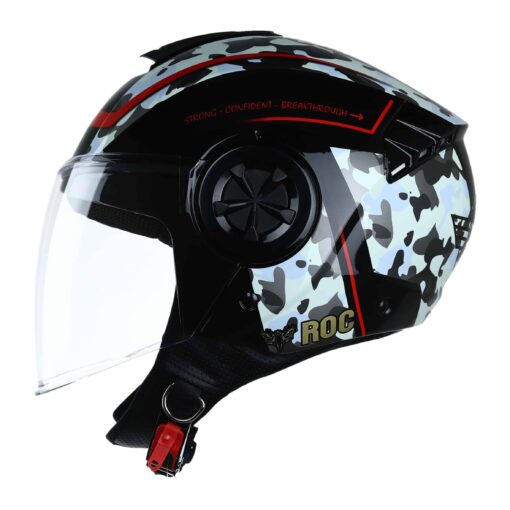 nón ROC R06 camo xám đỏ 1