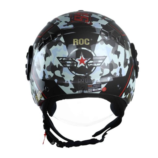 nón ROC R06 camo xám đỏ 1