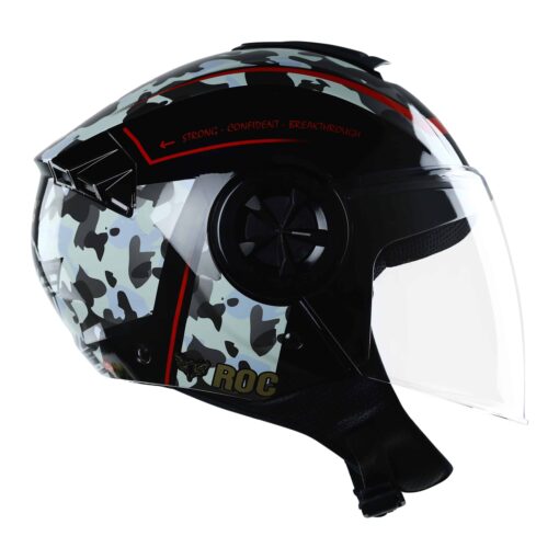 nón ROC R06 camo xám đỏ 1