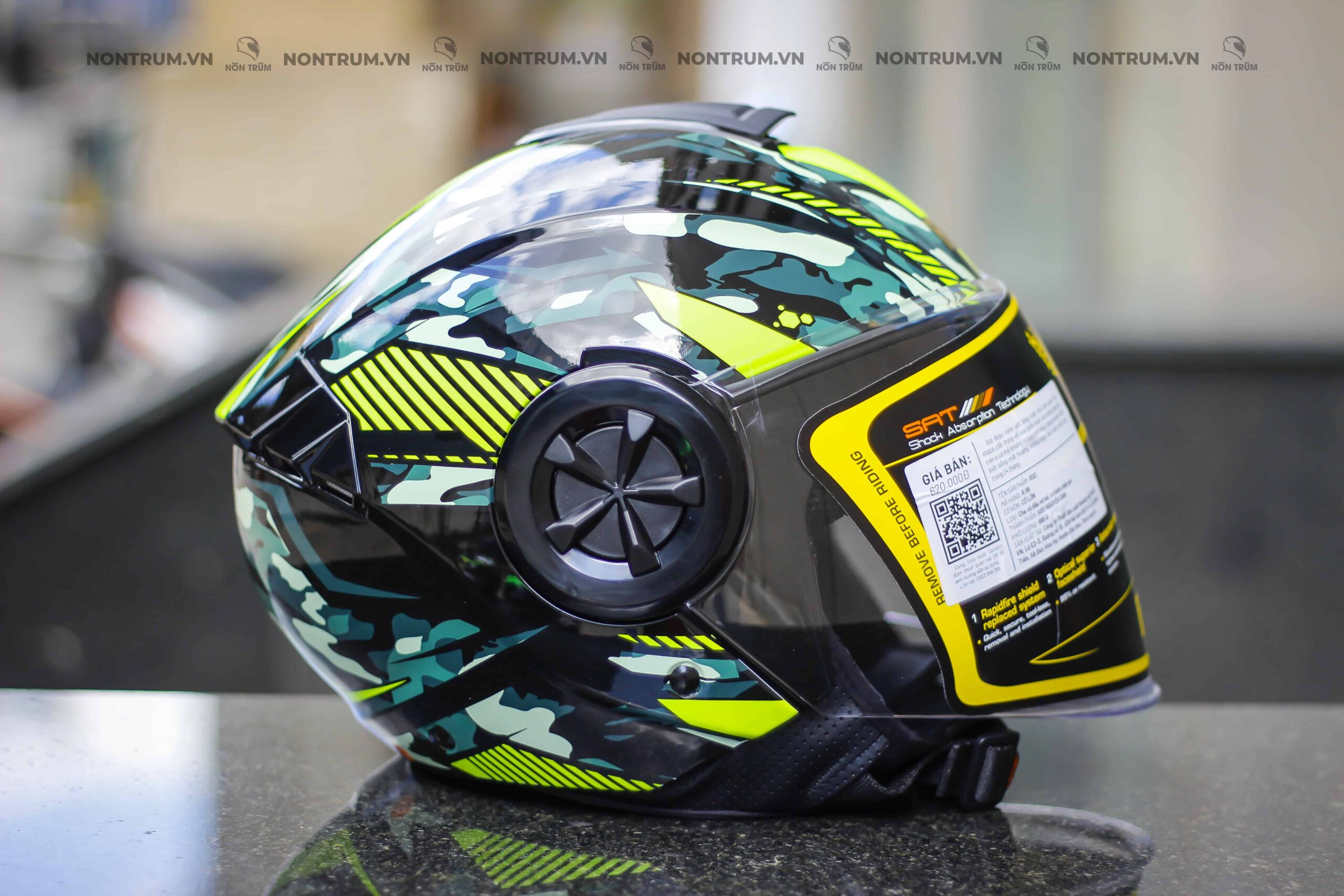 nón roc r06 camo xanh