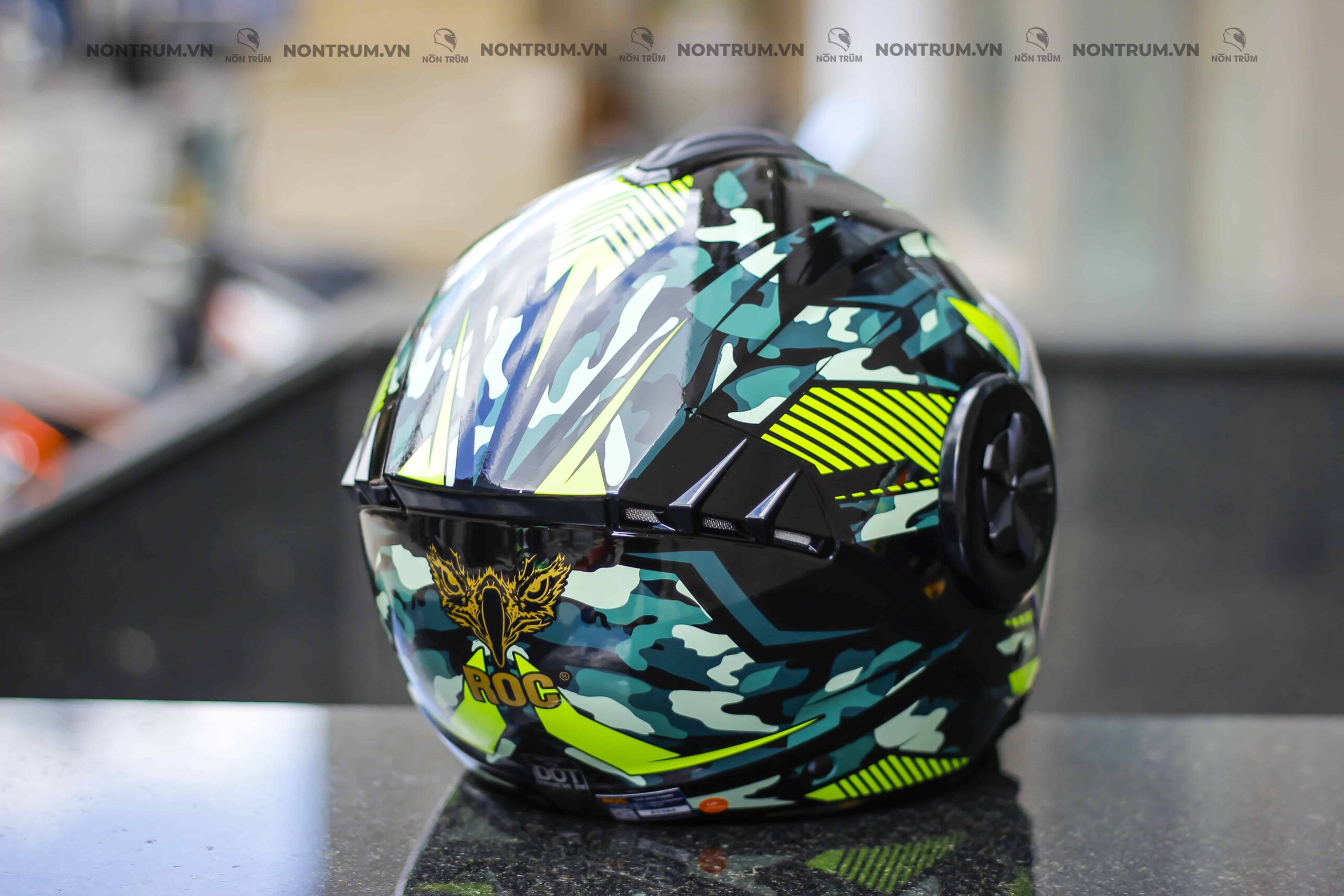 nón roc r06 camo xanh