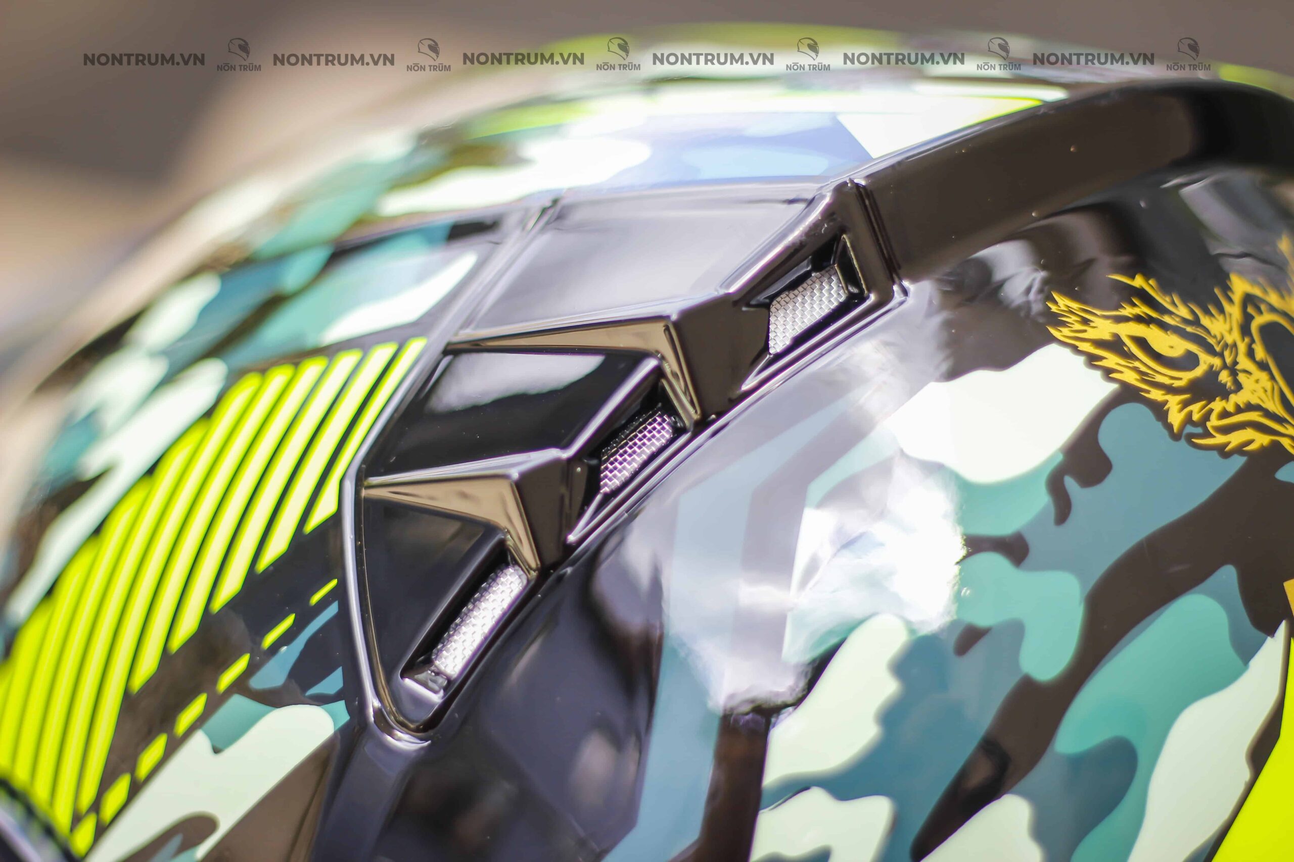 nón roc r06 camo xanh