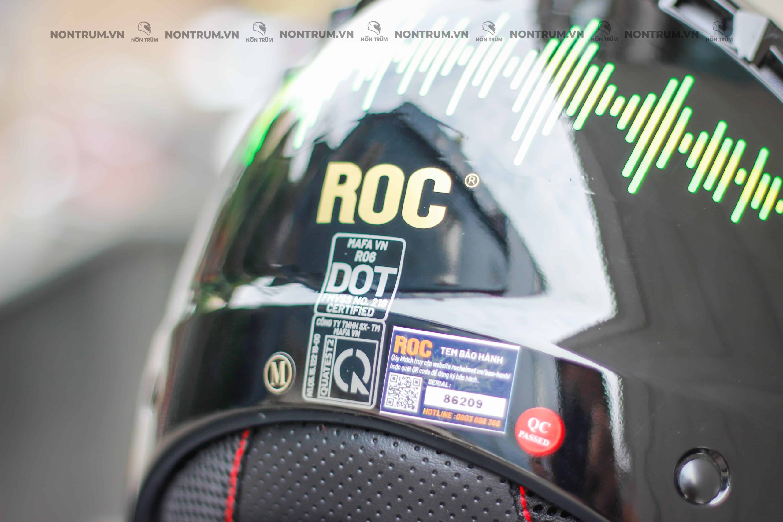 nón roc r06 headphone đỏ 10