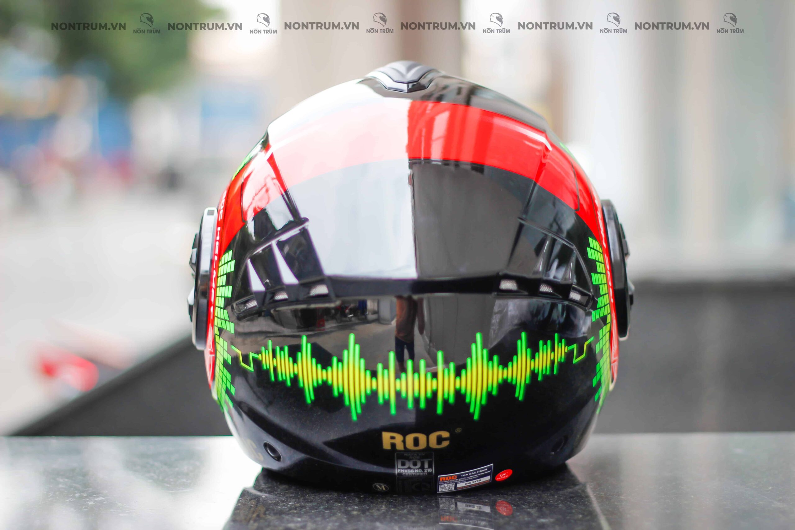nón roc r06 headphone đỏ 10