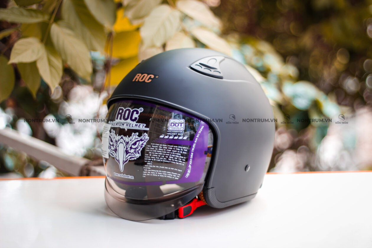 nón roc r139 đen nhám