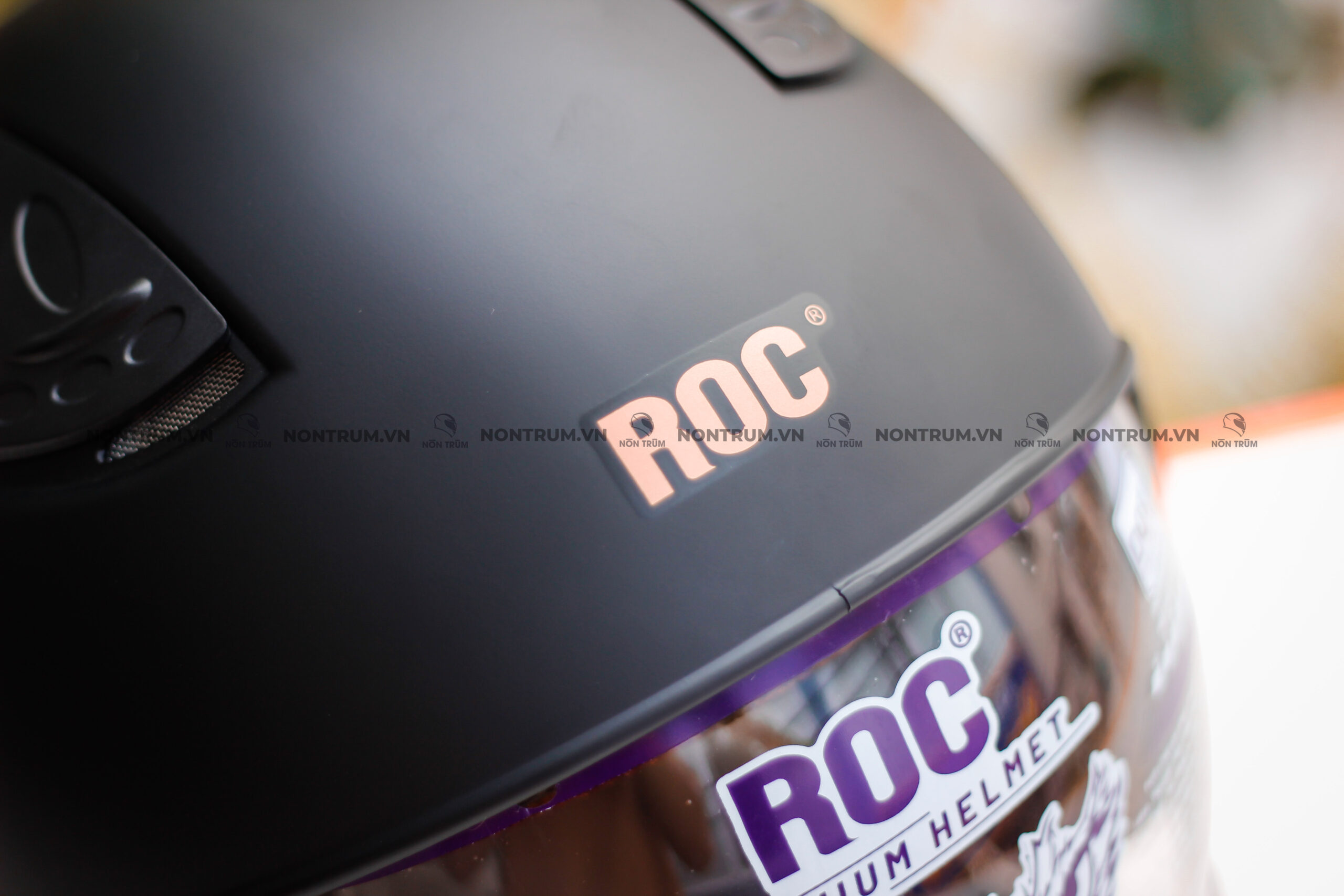 nón roc r139 đen nhám