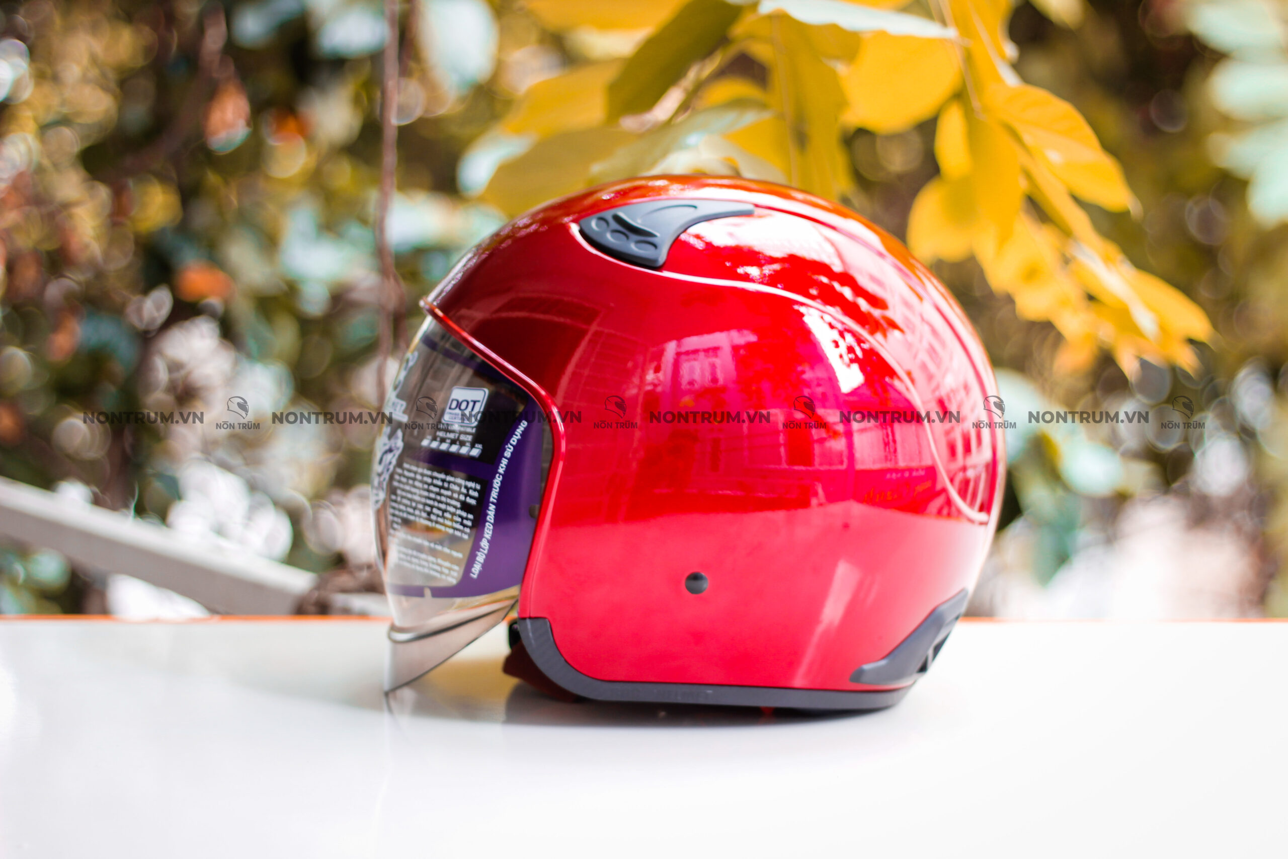 nón roc r139 đỏ bóng