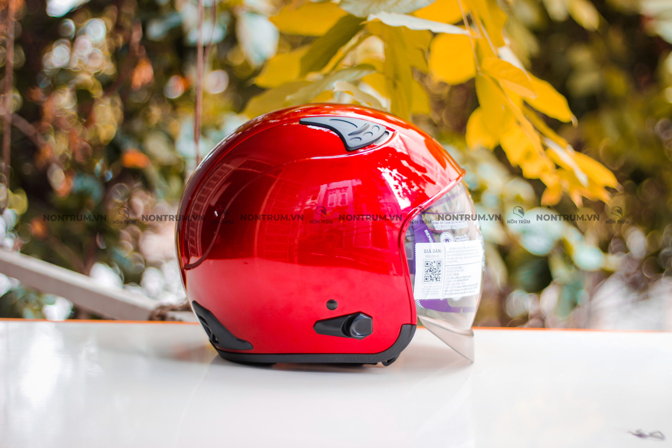 nón roc r139 đỏ bóng