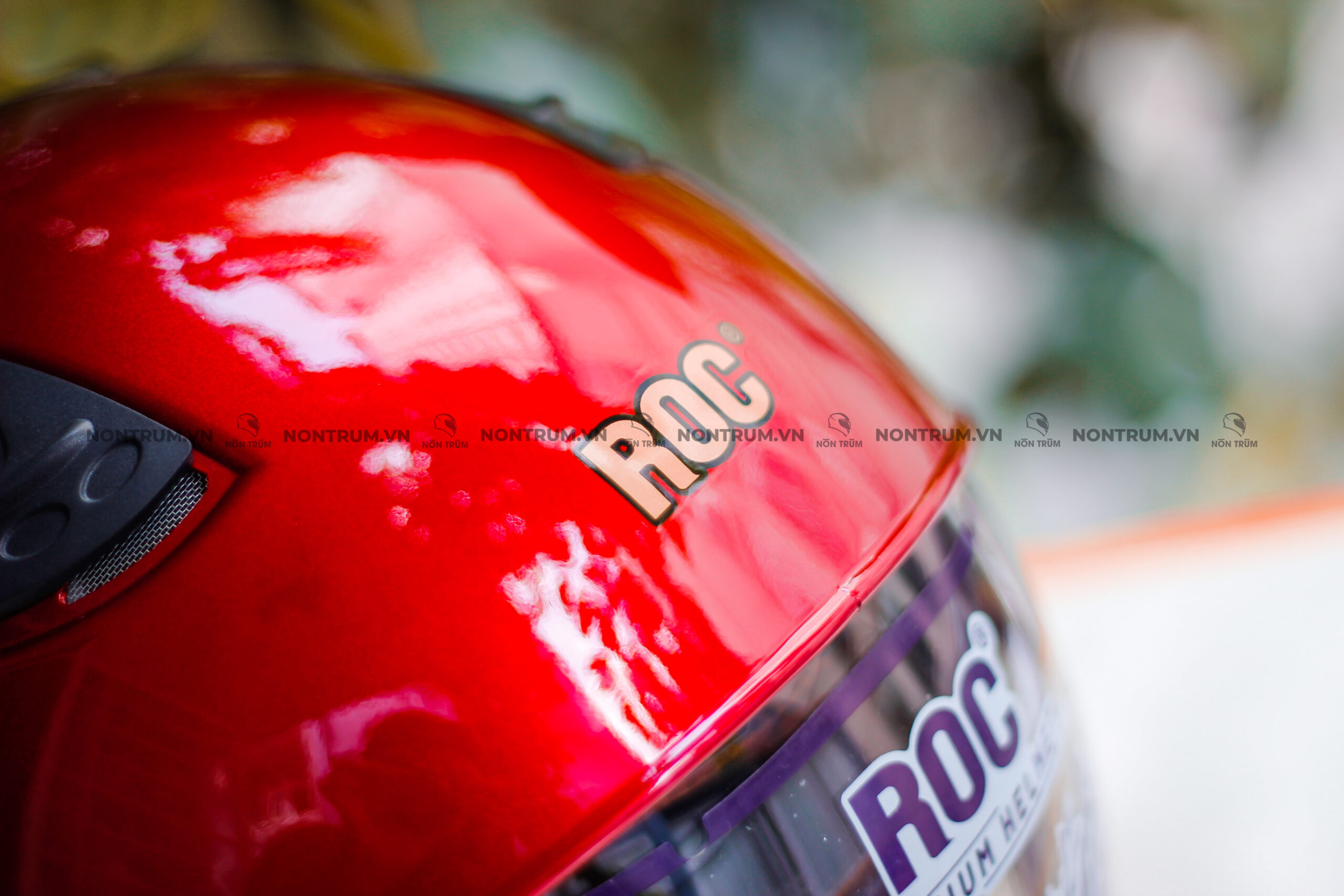 nón roc r139 đỏ bóng