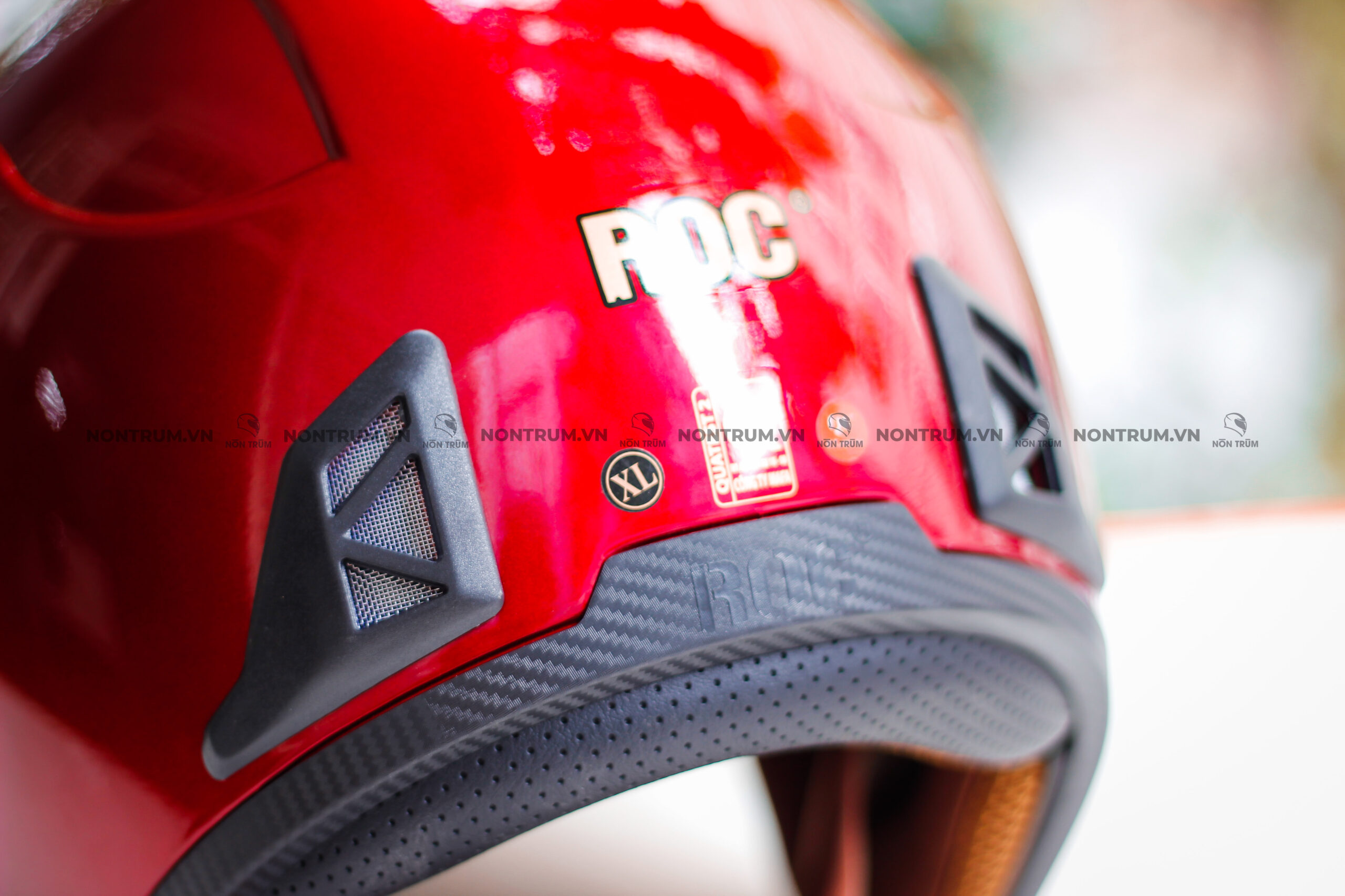 nón roc r139 đỏ bóng