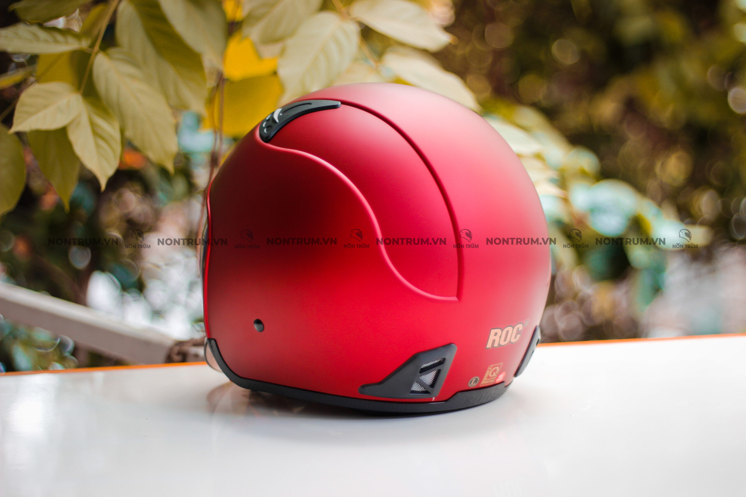 nón roc r139 đỏ nhám