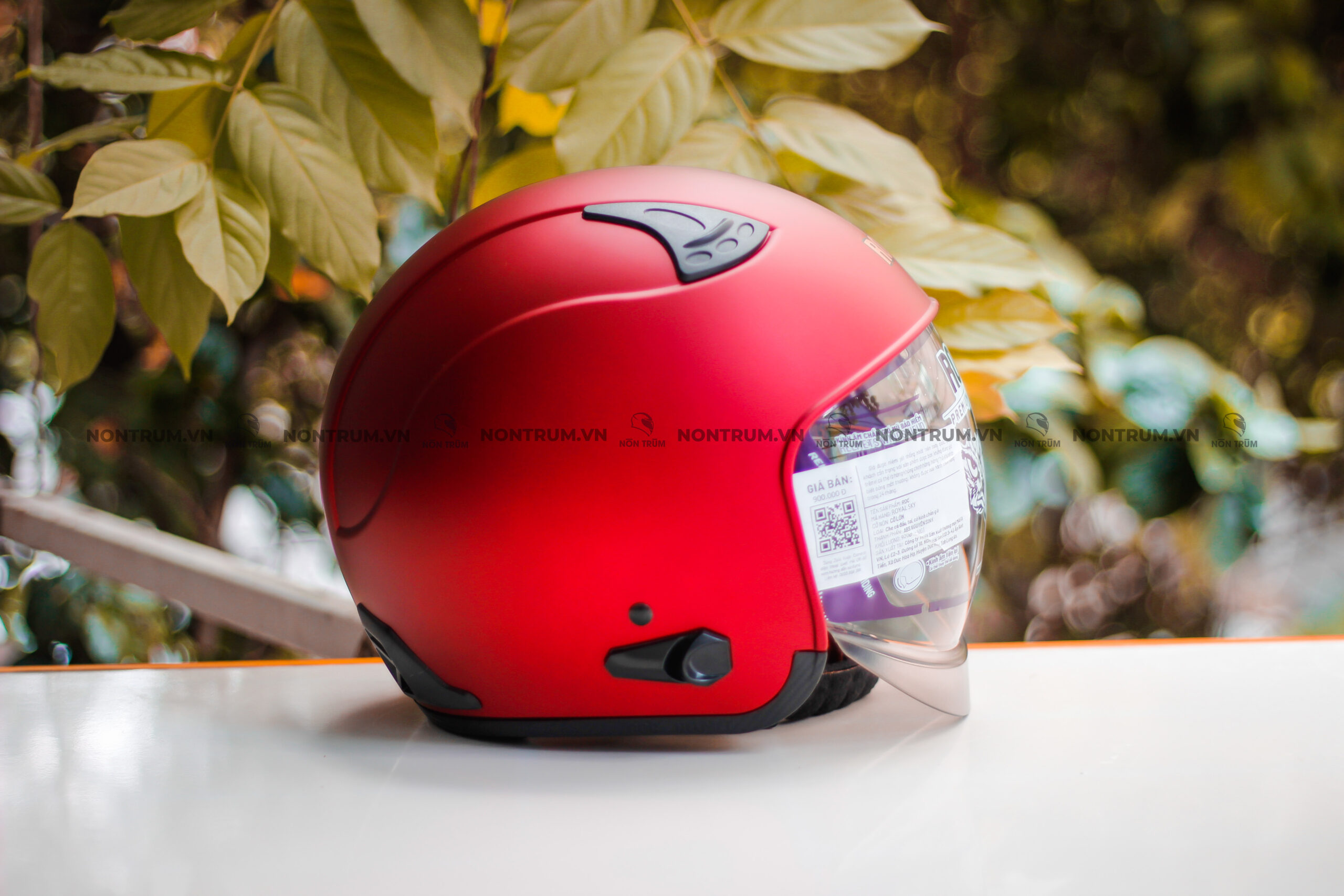 nón roc r139 đỏ nhám