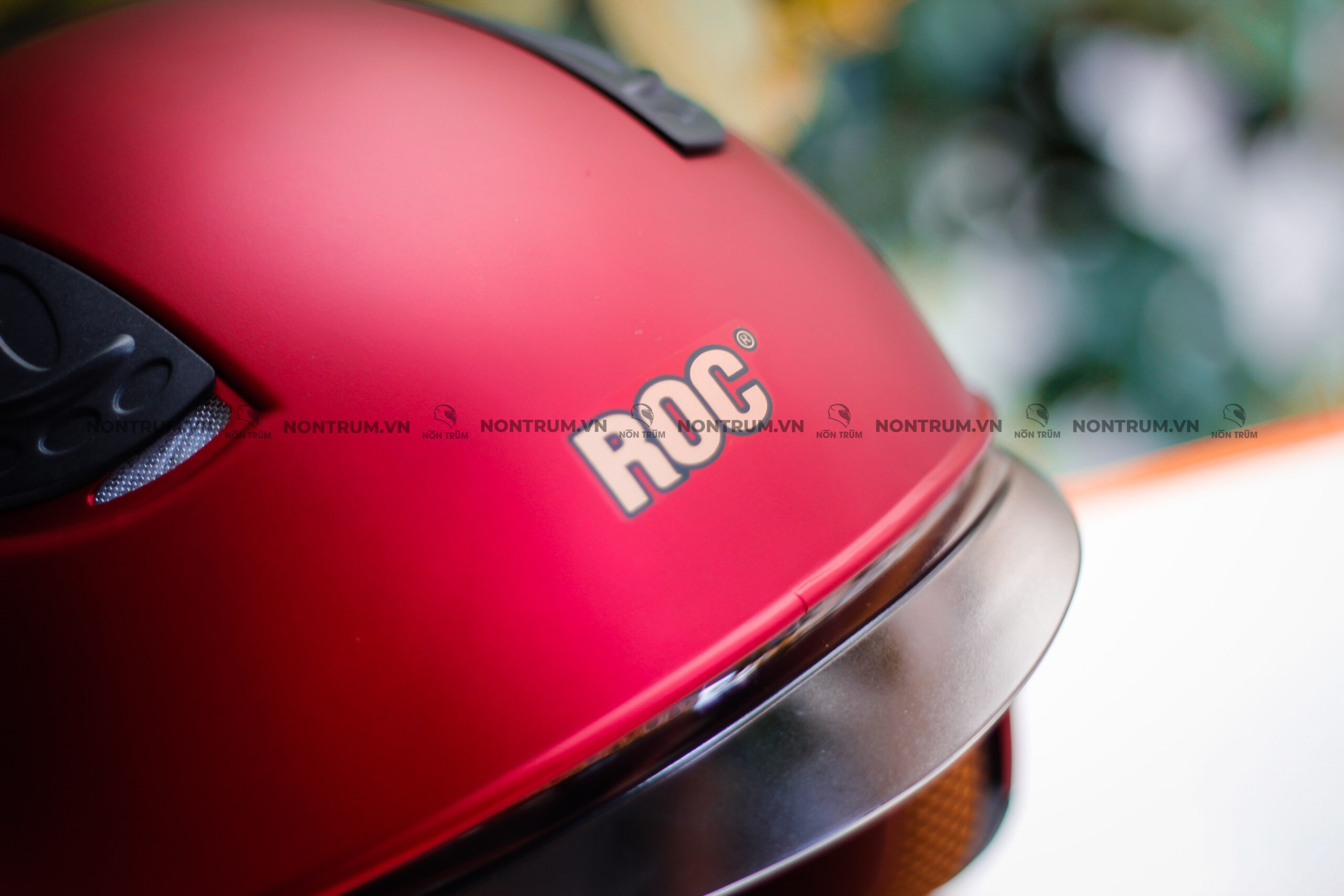 nón roc r139 đỏ nhám
