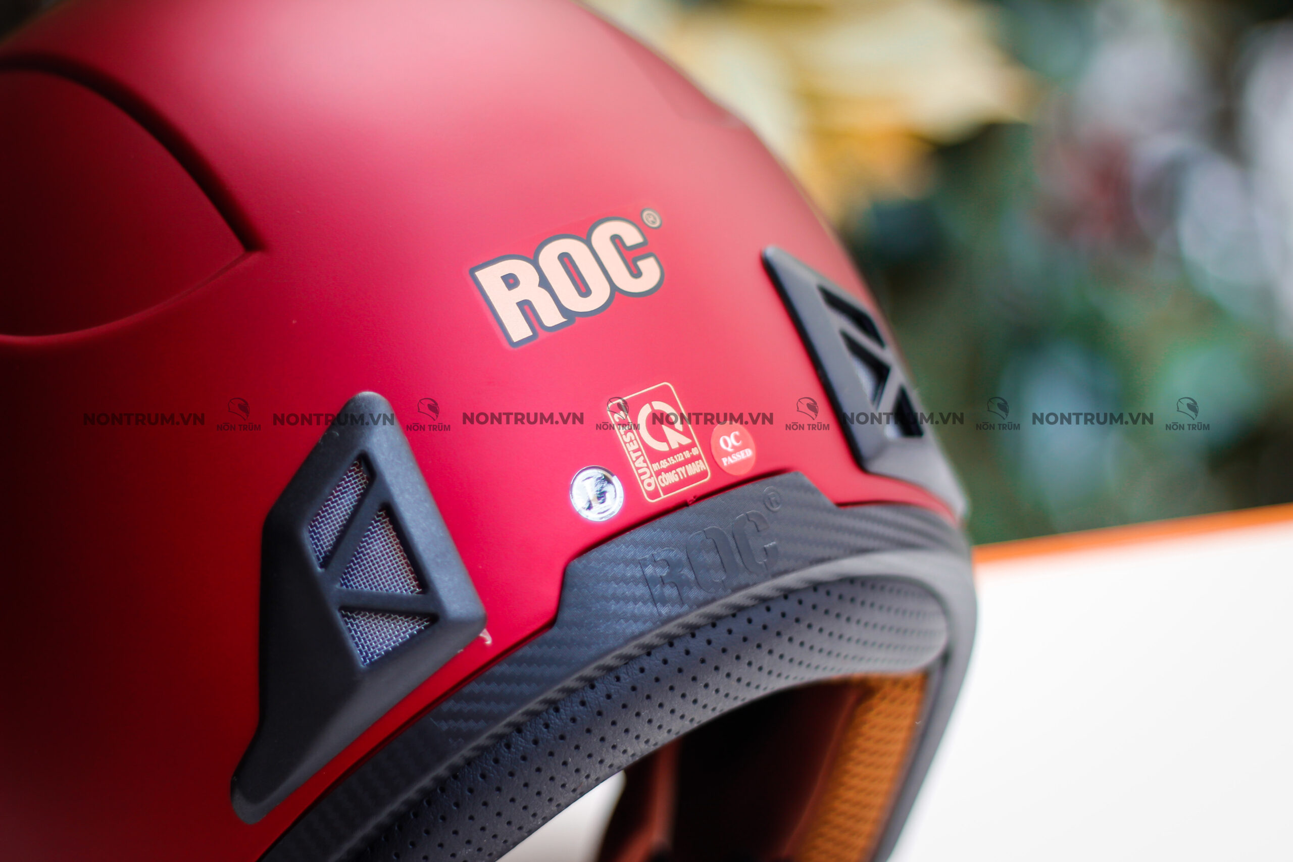nón roc r139 đỏ nhám