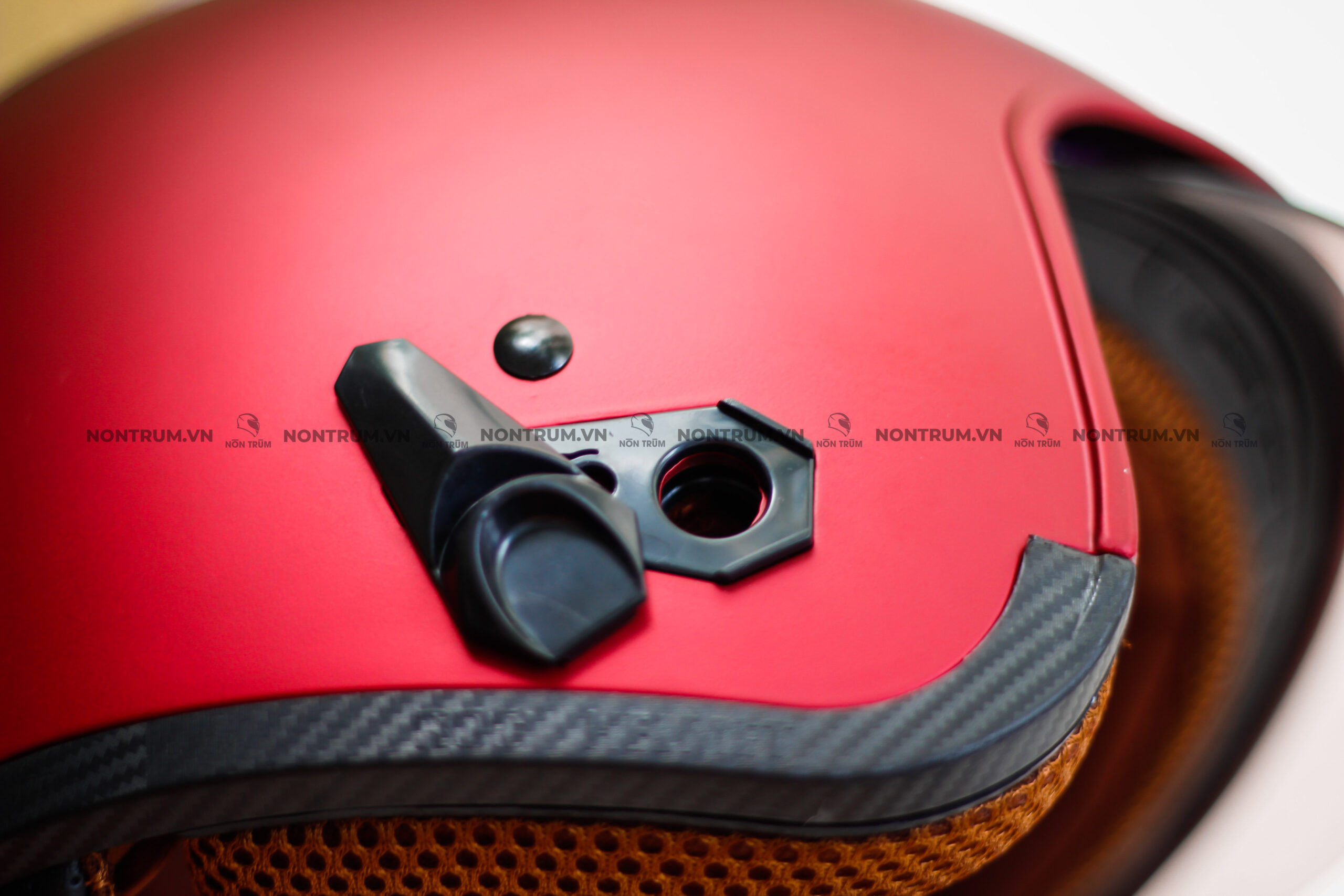 nón roc r139 đỏ nhám