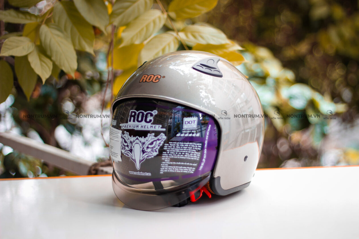 nón roc r139 xám bóng