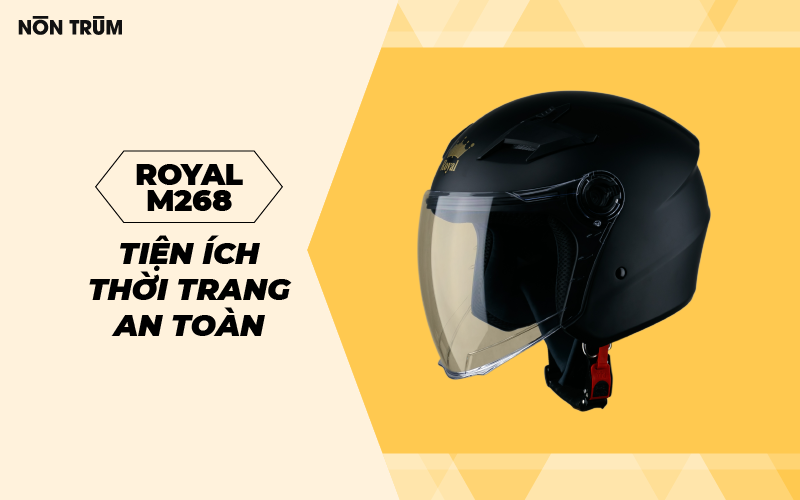 Mũ Bảo Hiểm 3/4 Royal M268 