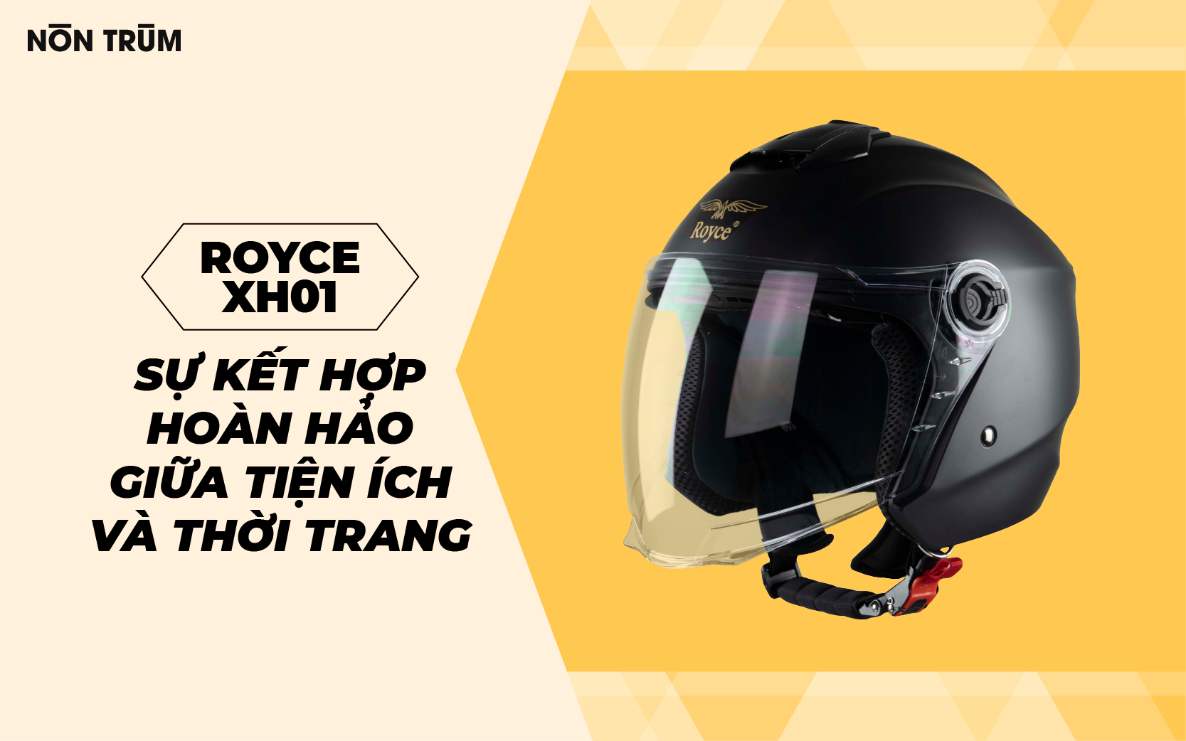 Mũ Bảo Hiểm 3/4 Royce XH01 