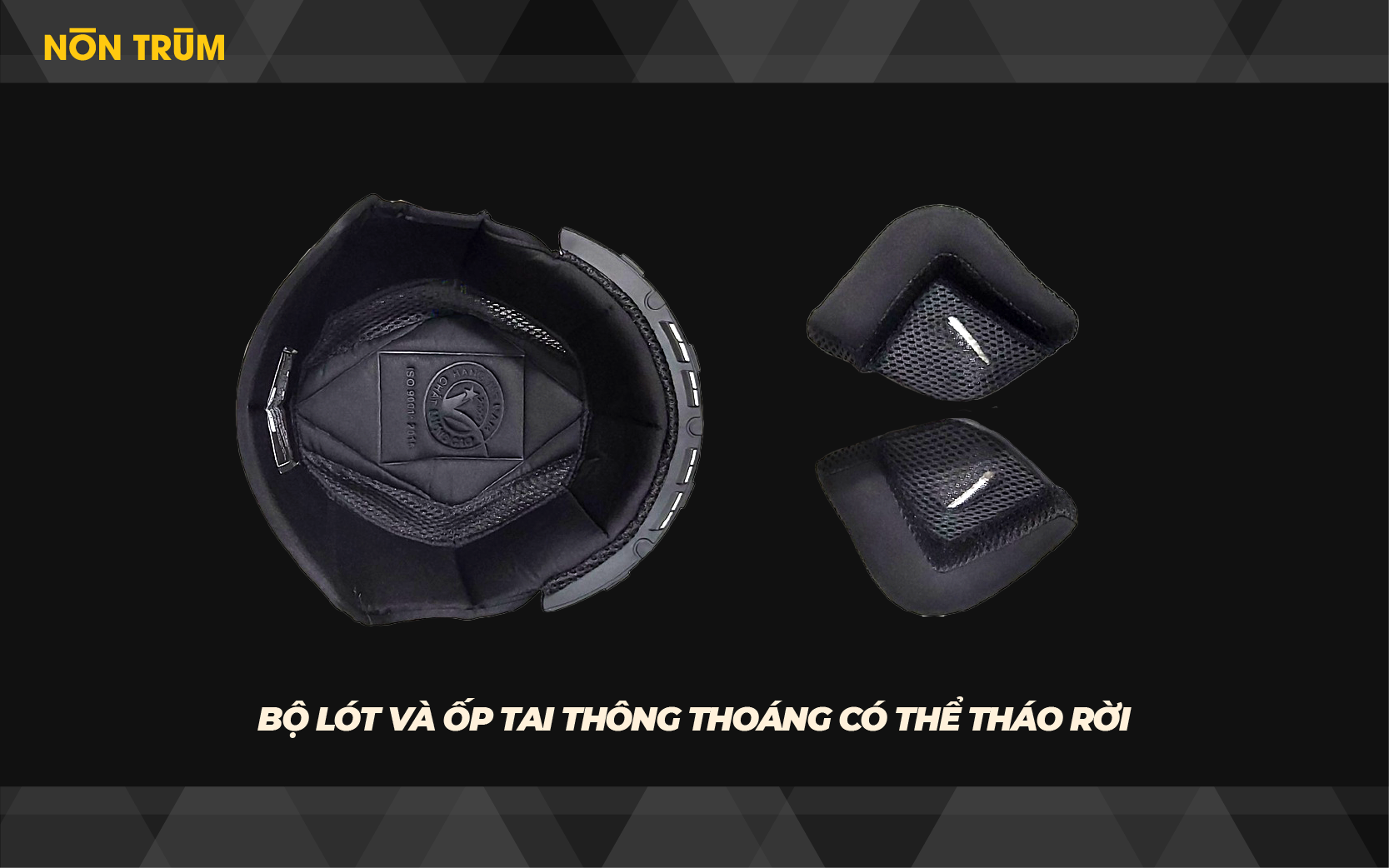 Bộ Lót và Ốp Tai Mũ Bảo Hiểm 3/4 Royce XH01
