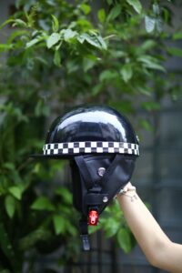 Rona Bosozoku Đen Bóng Viền Caro