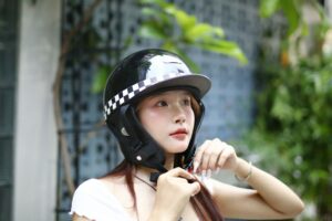 Rona Bosozoku Đen Bóng Viền Caro