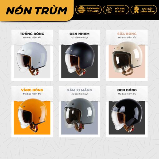 Màu nón bảo hiểm Royal M139