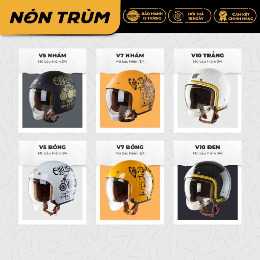 Màu nón bảo hiểm Royal M139