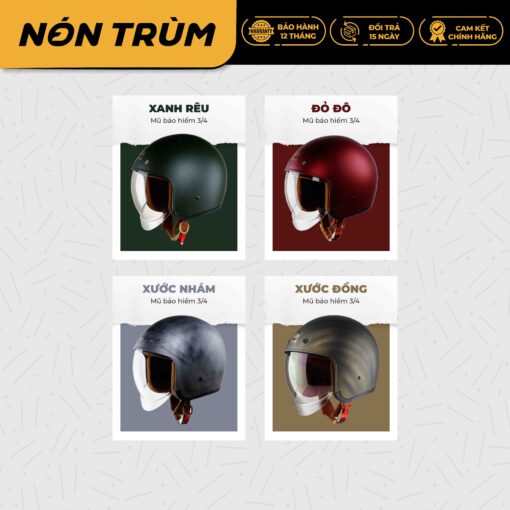 Màu nón bảo hiểm Royal M139
