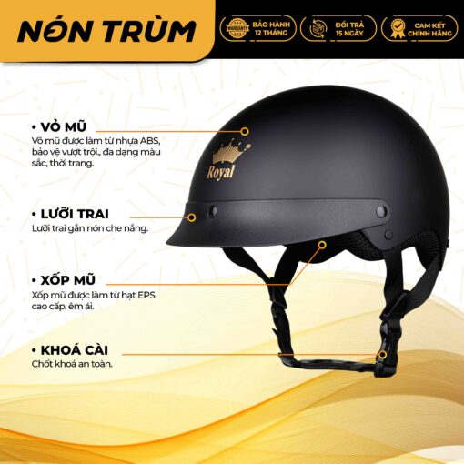thông tin nón bảo hiểm royal m162