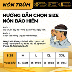 bảng hướng dẫn chọn size mũ bảo hiểm Royal M239