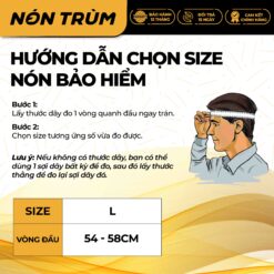 Bảng hướng dẫn chọn size nón bảo hiểm Royal M379