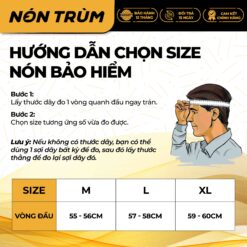 Bảng hướng dẫn chọn size nón bảo hiểm Royce XH26